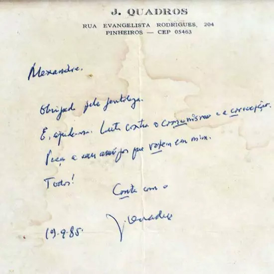 Carta Jânio Quadros